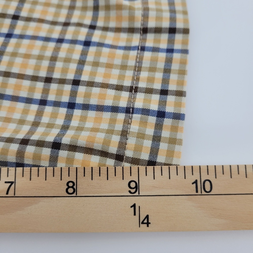 Tommy Bahama Mens 38 Plaid Tech Shorts Tan Blue Orange Stretch Marlin Golf - Picture 11 of 11